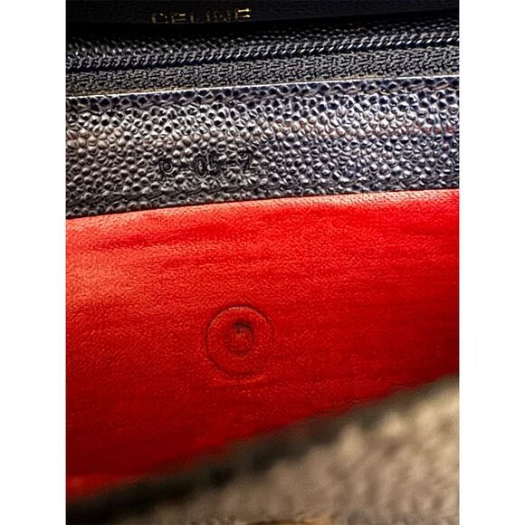 Celine Women's Large Triomphe Wallet Blue Leather Credit Card, Bill Holder - Picture 9 of 11